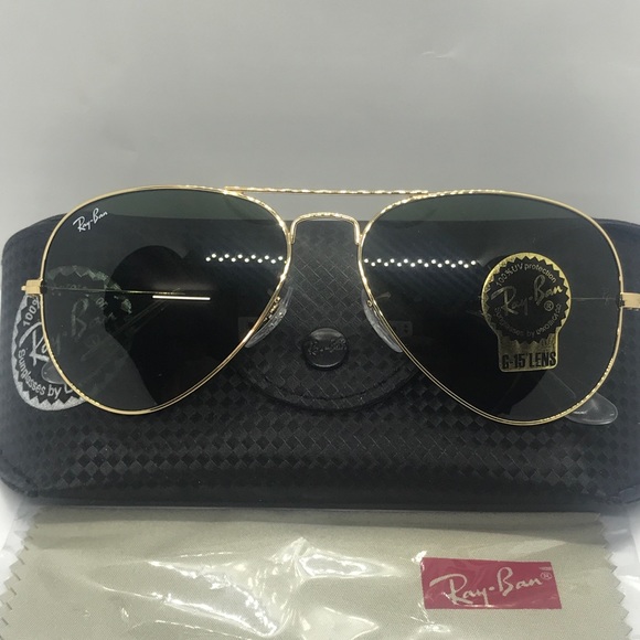 BNWT Rayban Aviator sunglass Gold G15 lenses 3025 Assorted sizes - Picture 9 of 9